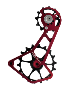 MOQUAI Schaltkäfig Ceramic 12/18Z für 11-/12-fach Shimano 8000/9100er Serie rot/schwarz