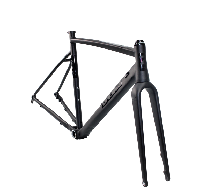 PEKANA Gravel-Rahmen elox.schwarz Dekor schwarz inkl.Vollcarbon-Gabel