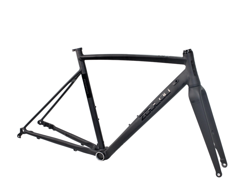 PEKANA Gravel-Rahmen elox.schwarz Dekor schwarz inkl.Vollcarbon-Gabel