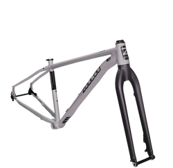 KANGCONO MTB-SUV Rahmen silber Dekor schwarz inkl. Gabel für Steckachse