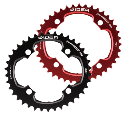 RIDEA Elliptisches Kettenblätter 34T MTB 10/11-speed 4-arm Shimano XTR 88mm +2T schw. (BlowOut)
