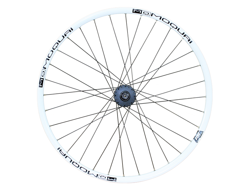 MOQUAI Laufrad 26" Deore 525 Disc 6-Loch schwarz MQ26 Disc weiß gb 32L vorne