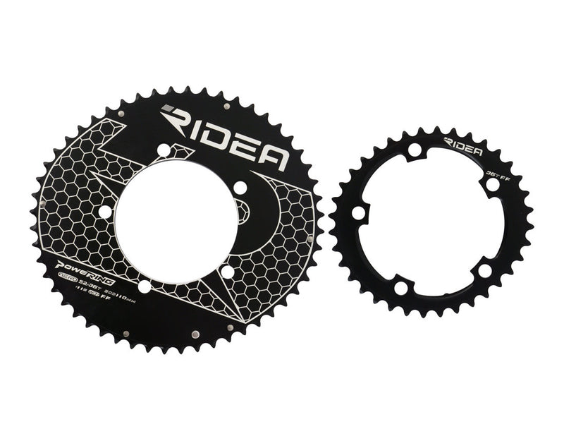 RIDEA elliptische Kettenblätter 54/42 Zähne TT Aero 11-fach 5-arm Ridea Lochkreis 130mm