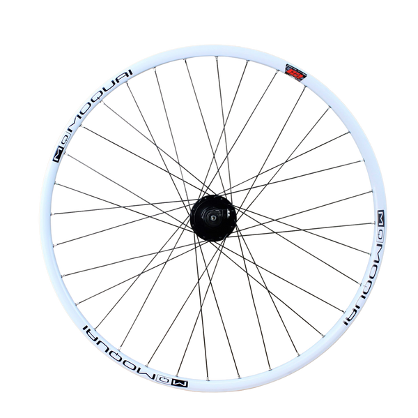 MOQUAI Laufrad 28/29" Sh. Nabendynamo DH-3D32 Disc 6-Loch schwarz MQ29 Disc weiß gb 32L vorne