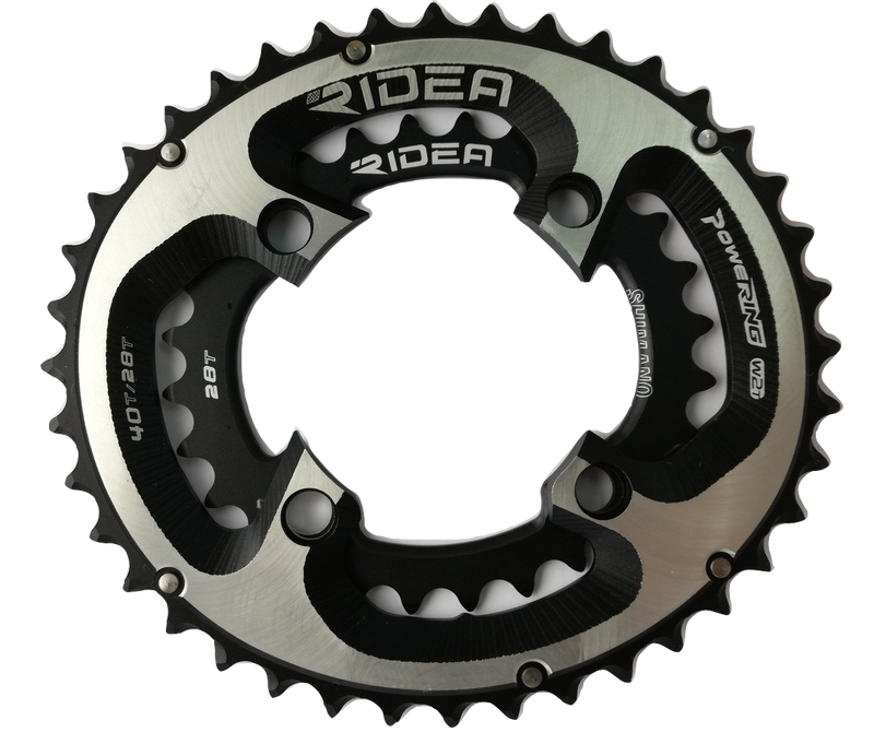 RIDEA elliptische Kettenblätter 40/28 Zähne MTB 10-fach 4-arm Shimano XTR Lochkreis 88mm